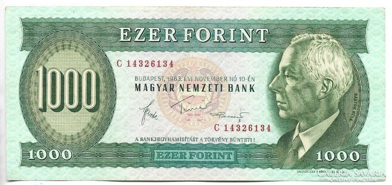 1000 forint 1983 "C" 4.