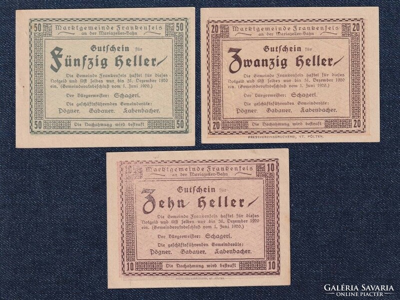 Austria 3-piece emergency money set 1920 (id77692)
