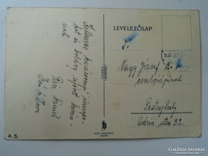 D195329 old postcard - Christmas - 1940k Bozo, Szeged