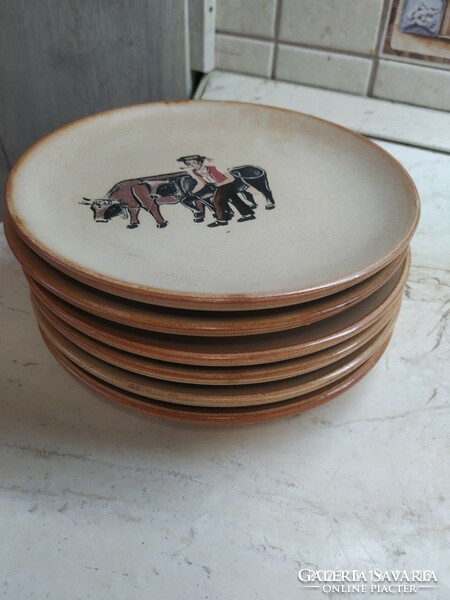 6 ceramic plates for sale! Plate set for sale!