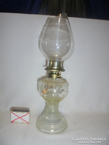 Üveg petróleum lámpa, asztali lámpa