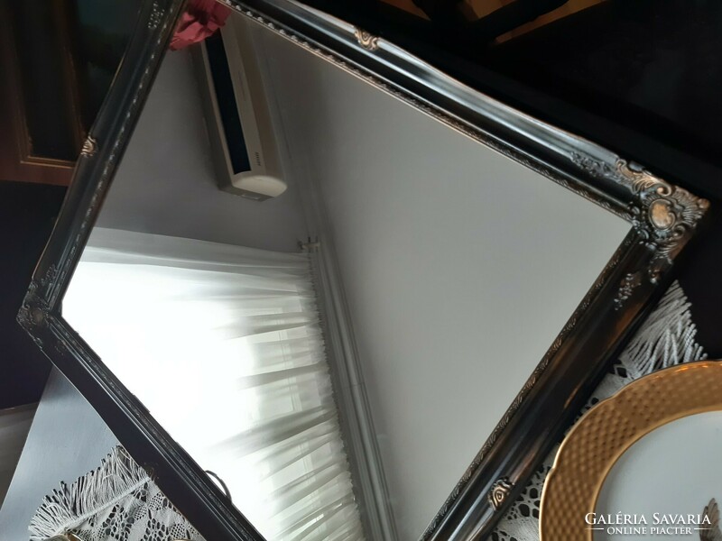 Shiny black blonde frame mirror (also in pairs!)