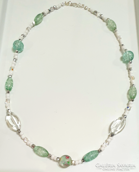 Unique glass bead necklace
