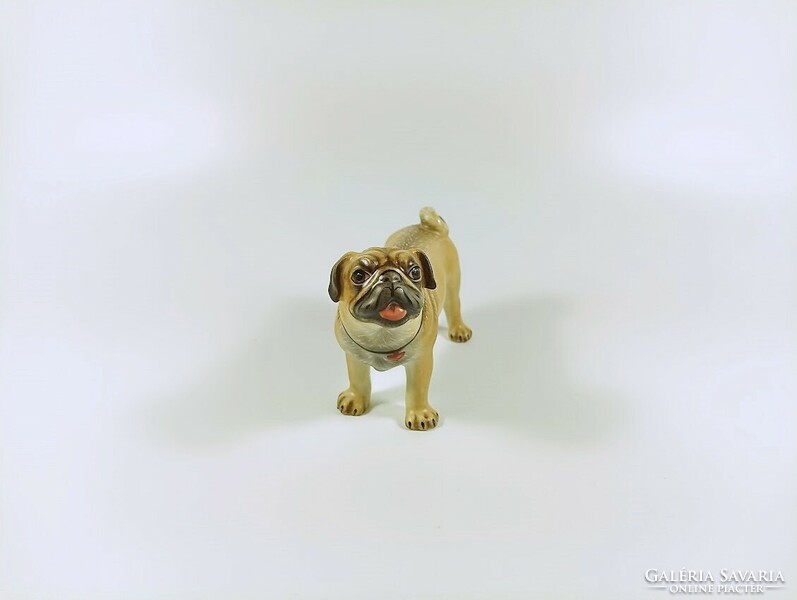 Herendi, pug, dog, hand-painted porcelain figure, perfect! (B139)