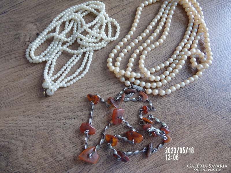 1 Amber - 2 Tekla necklaces