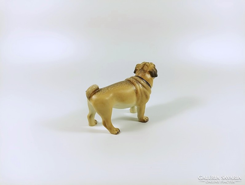 Herendi, pug, dog, hand-painted porcelain figure, perfect! (B139)