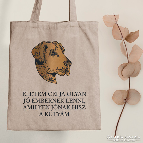 As good as my dog thinks - dog canvas bag with a quote