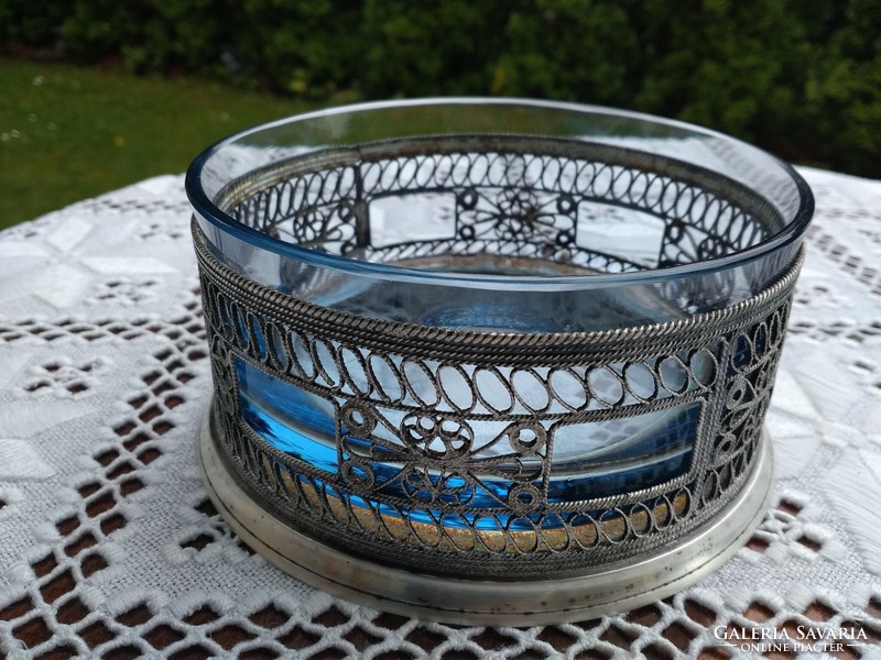 Filigree Russian silver hazelnut dispenser