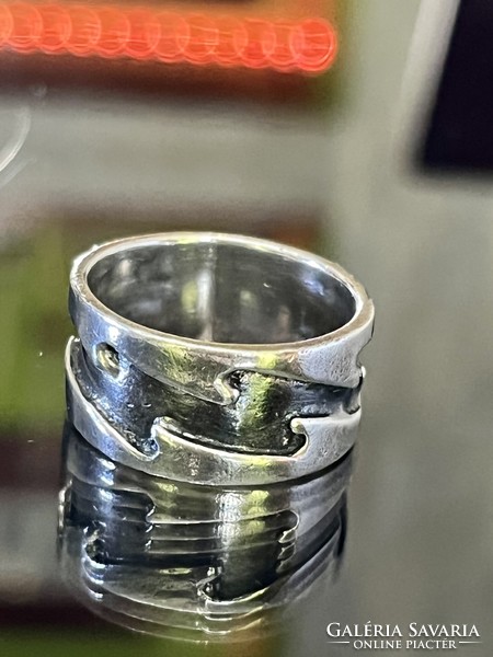 Solid silver ring
