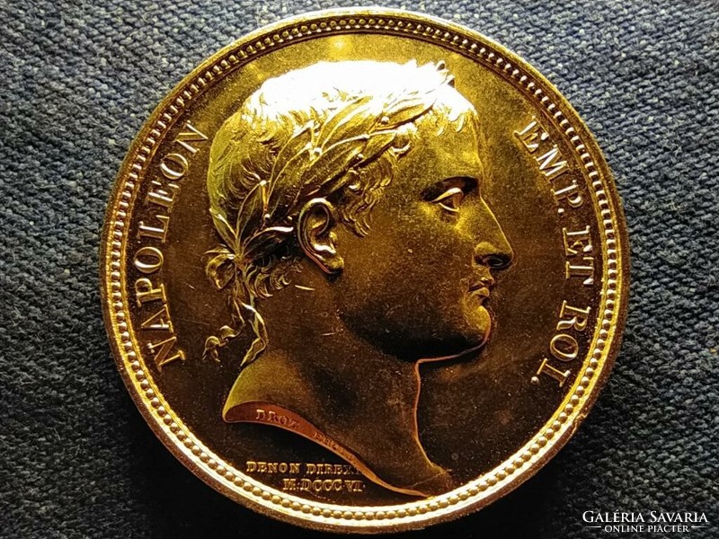 Bonaparte Napoleon bécsi elfogatása 1805 bronz érem 41mm 38,5g (id69435)