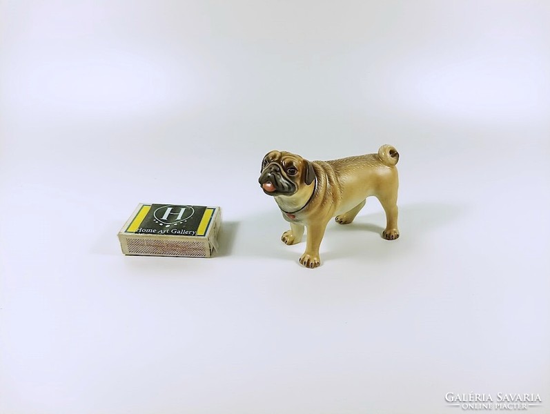 Herendi, pug, dog, hand-painted porcelain figure, perfect! (B139)