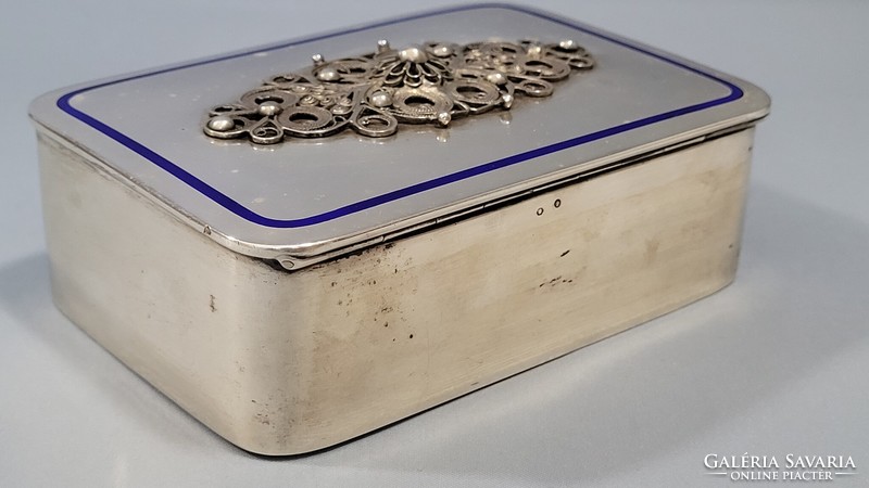 Gyönyörű szép antik ezüst doboz