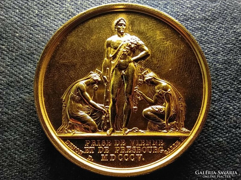 Bonaparte Napoleon bécsi elfogatása 1805 bronz érem 41mm 38,5g (id69435)