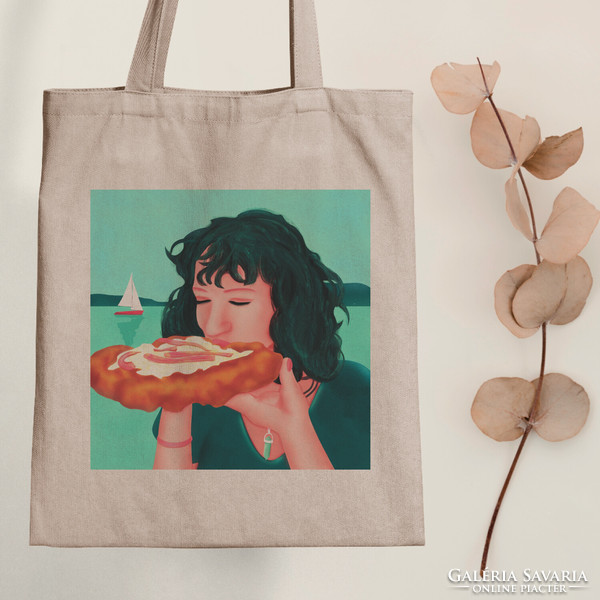 Lángos - canvas bag - with wolf benjamin graphics