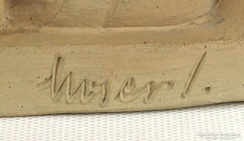 1N114 Moser I. Szent család galambbal fali art deco kerámia 19.5 cm