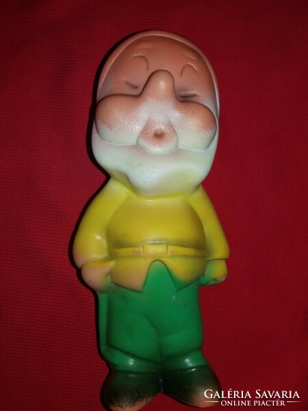 Antique rubber colorful dwarf fairy tale toy figure / doll in good condition 24 cm according to the pictures