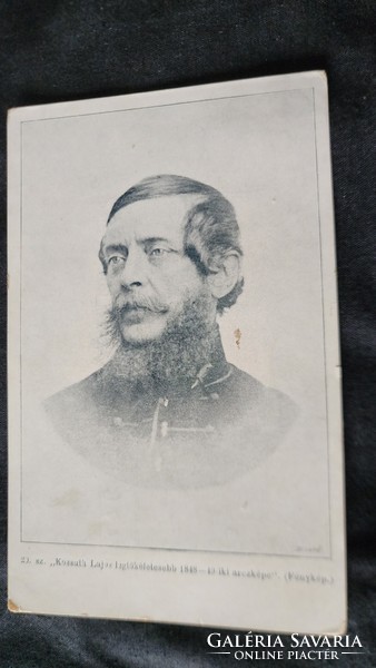 About 1848 portrait of Lajos Kossuth contemporary and original photo photo sheet