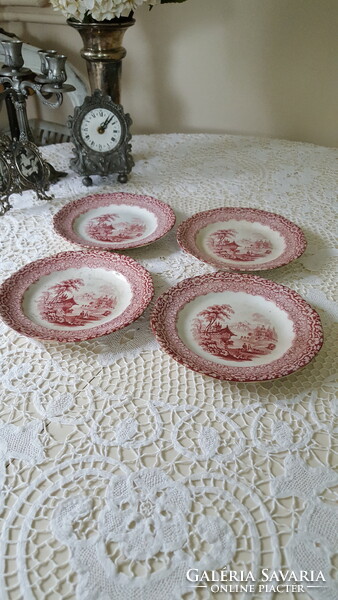 Antique earthenware cake plate 4 pcs.