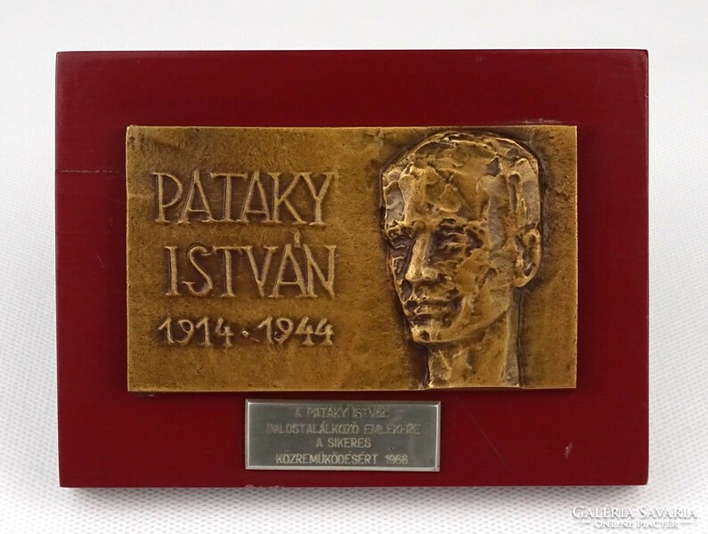 1N106 Pataky Isvtán - 1966 dalostalálkozó bronzplakett emlékplakett