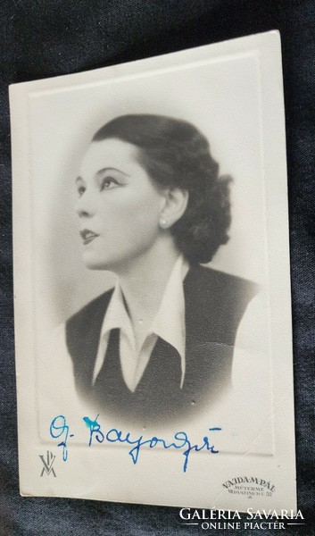Cca 1942 unforgettable Bavarian Gizi actress dramatist signed autograph photo sheet national theatre