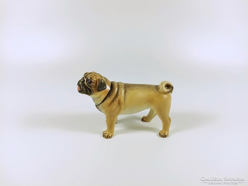 Herendi, pug, dog, hand-painted porcelain figure, perfect! (B139)