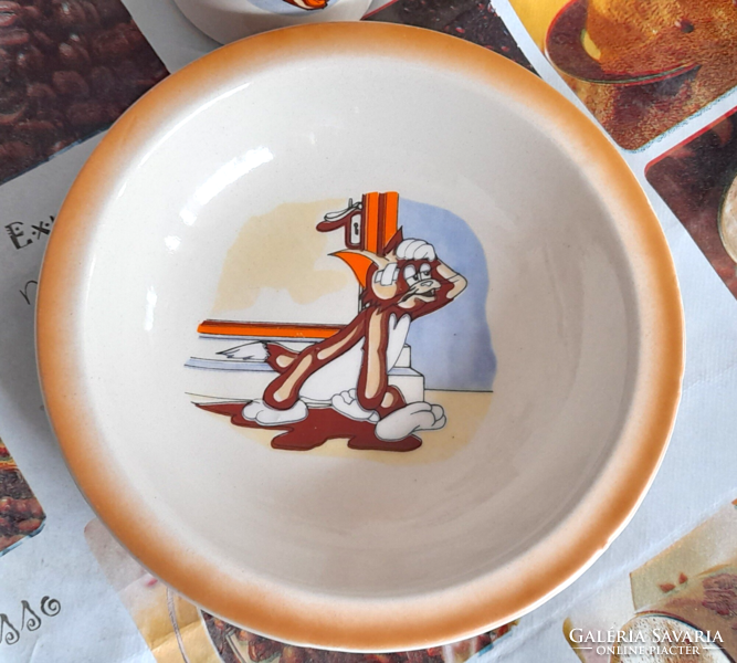 Retro ceramic children's plate + mug - tom -