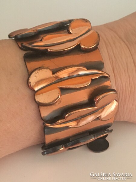 Renoir copper leaf shape bracelet - from the 1950s