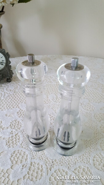 Large acrylic salt and pepper grinder, grinder 2 pcs.