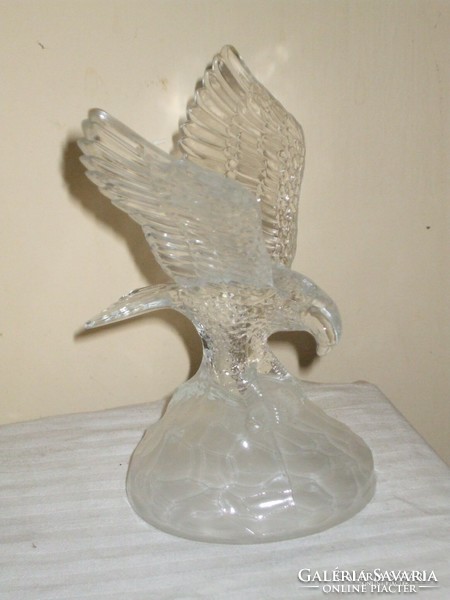Rare solid crystal glass eagle.