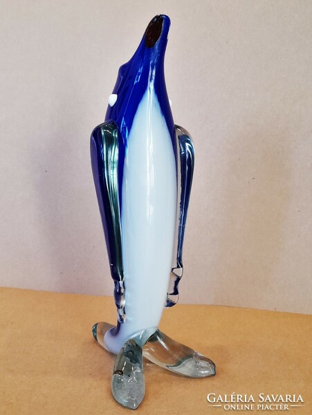 Muránói pingvin üveg váza, 1960-as évek.
