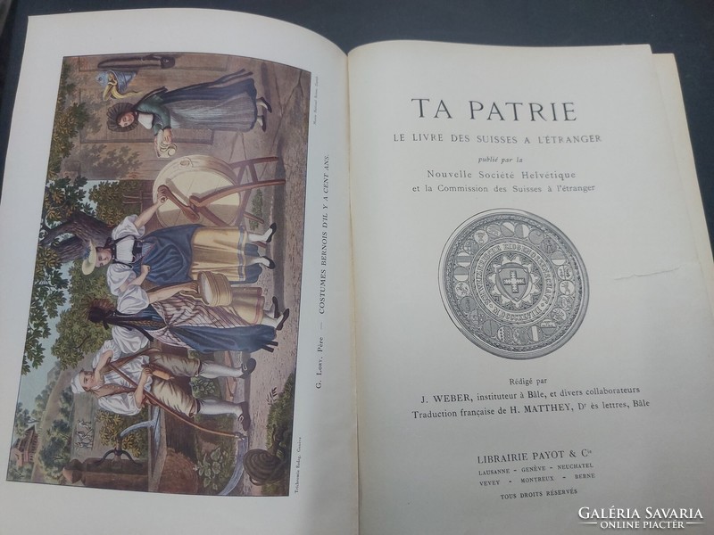 Ta Patrie - le livre des Suisses à l'étranger Ta Patrie   8500.-Ft