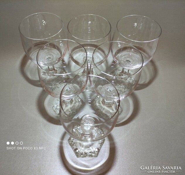 Rosenthal classic rose marked crystal glass glass set of 6 rose base special price!