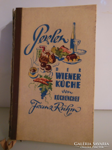 KÖNYV -1955 - FRANZ RUHM: PERLEN DER WIENER KÜCHE - 384 oldal - 20 x 13 cm