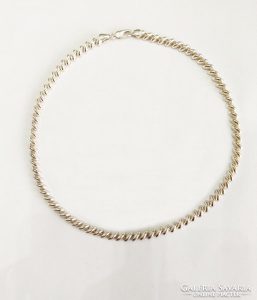 Silver 16.2g. Women's Twisted Flat Necklace (No. 17)