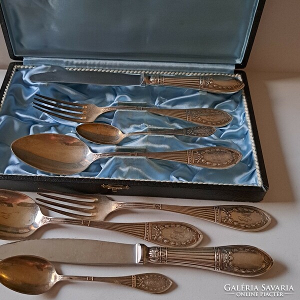 Silver cutlery set for 2 people