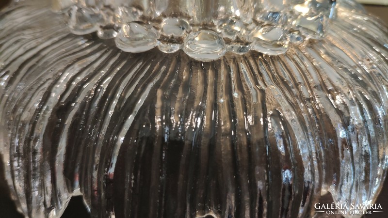 Csodaszép kristály üveg kínáló asztalközép