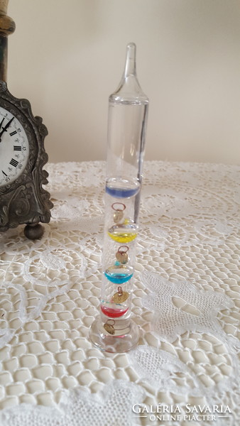 Small Galilean glass thermometer 17.5cm.