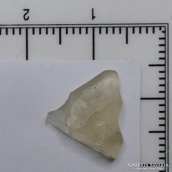 Libyan desert glass with cristobalite inclusions. A rare piece of natural impact tectite.