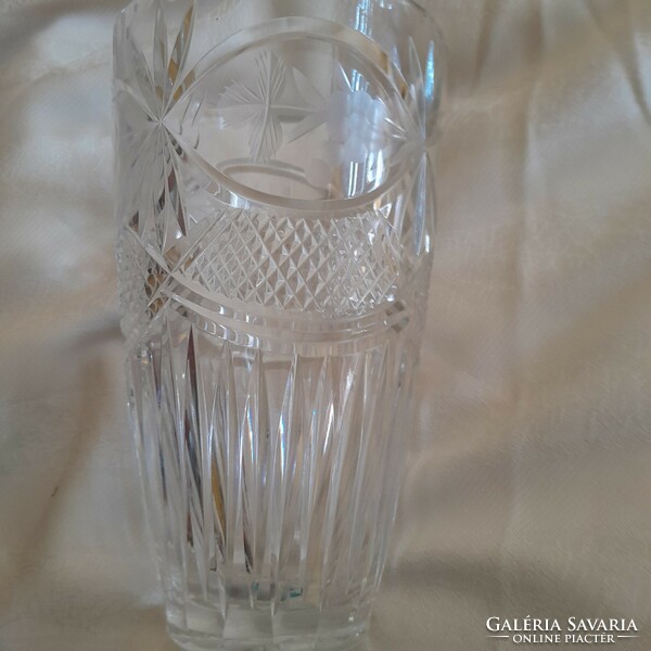 Olomkristaly váza 22 cm hibátlan