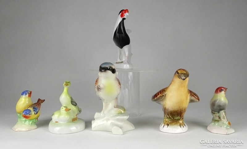 1N108 old porcelain and ceramic animal figures pack of 6 pieces