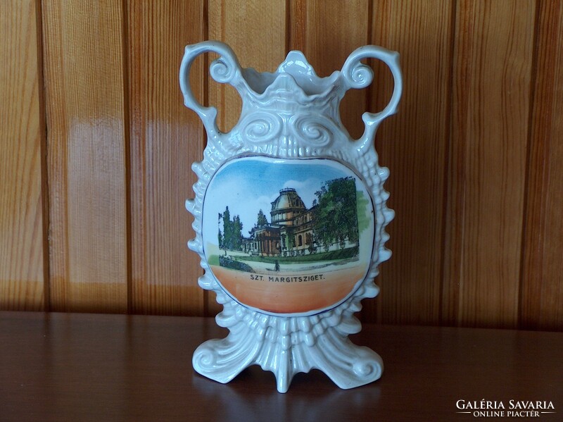 Stylized fish-shaped porcelain vase, st. Margaret island