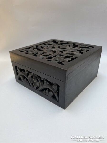 Beautiful hand-carved wooden box