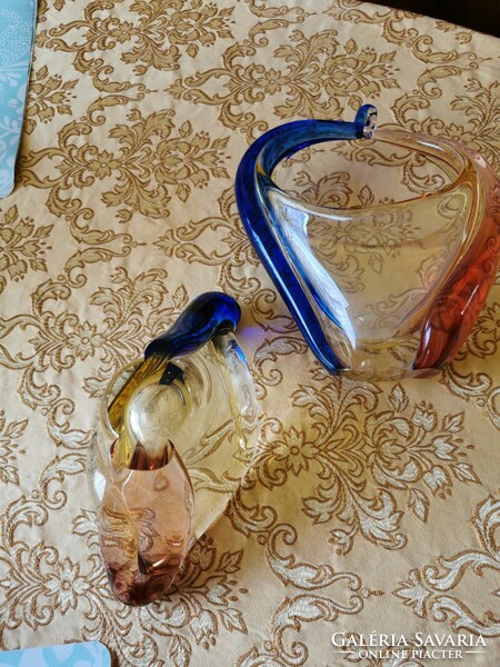 2 db Frantisek Zemek üveg tárgyak együtt