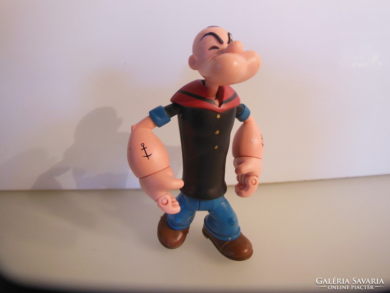 SZOBOR - POPEYE - JELZETT - 2001 - ÉV - 12 x 8 cm - DEREKA - KEZEI MOZOGNAK - SZÉP ÁLLAPOT