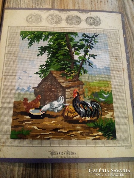 Antique needle tapestry 