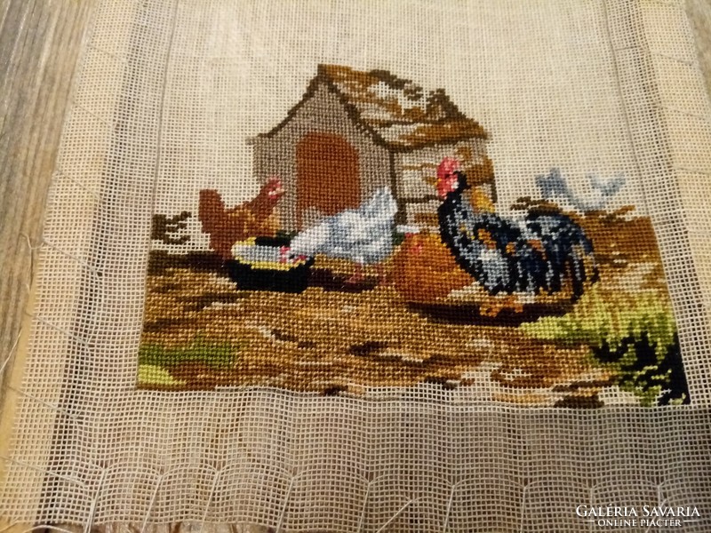 Antique needle tapestry 