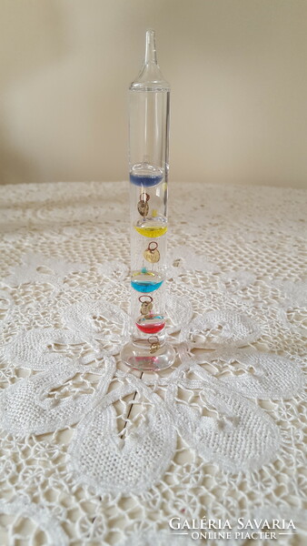 Small Galilean glass thermometer 17.5cm.
