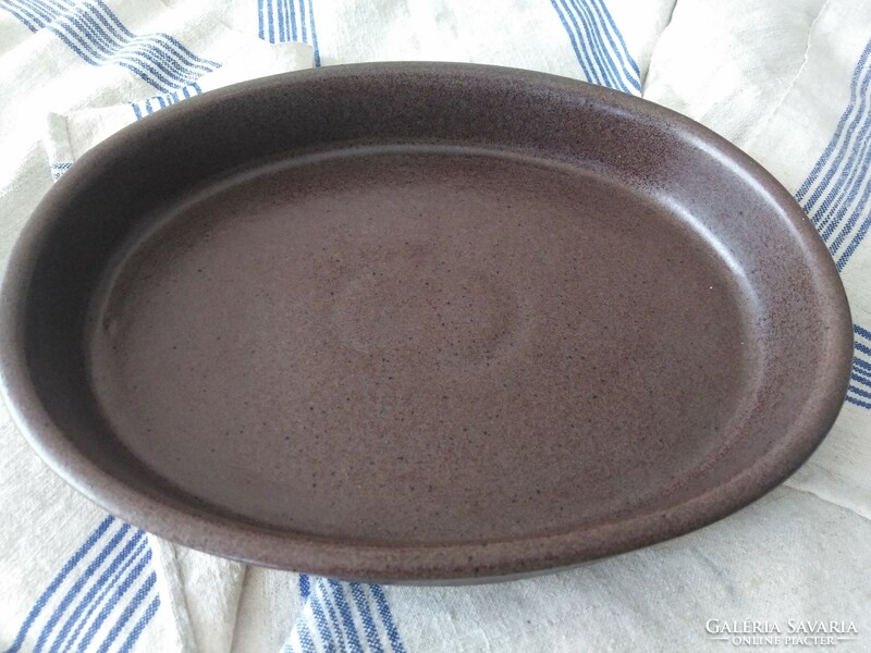 Japanese ceramic baking dish - minimalist / brown