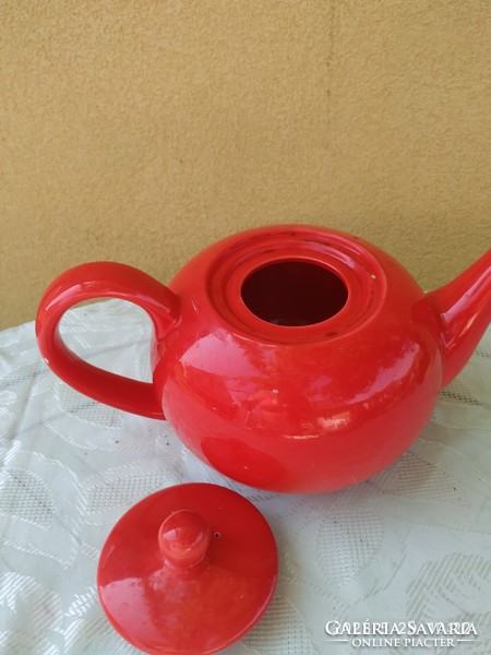 Red ceramic teapot for sale!