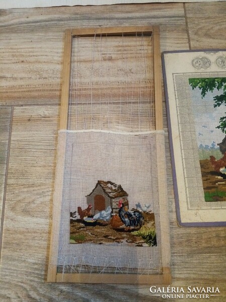 Antique needle tapestry 